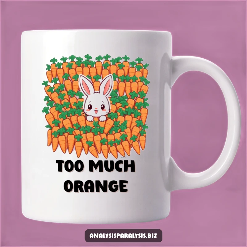 Funny Bunny Carrot Overload Mug: Hilarious Veggie Lover Gift for Rabbit Fans