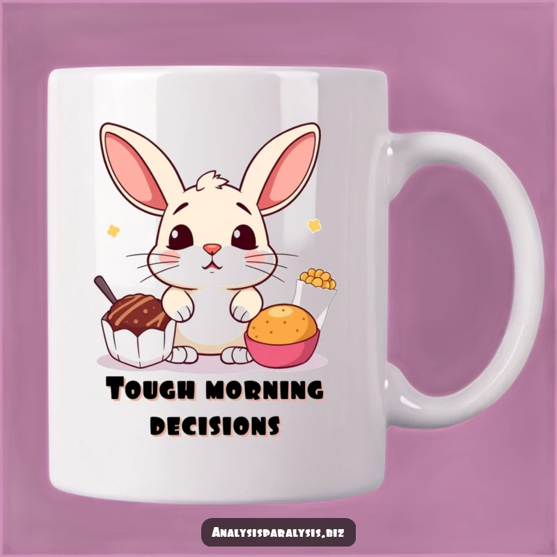 Funny Bunny Snack Mug: Indecisive Herbivore Design, a Hilarious Gift for Foodies