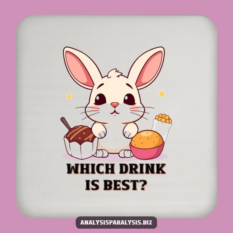 Funny Bunny Snack Coaster: Indecisive Protector, a Tiny Funny Gift