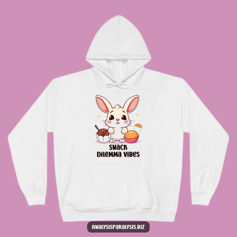 Funny Bunny Snack Hoodie: Cozy Indecisive Sweatshirt, Your Ultimate Funny Gift