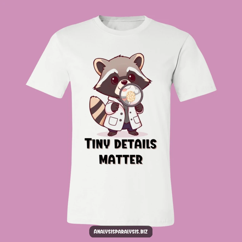 Funny Raccoon Scientist T-Shirt: Tiny Lab Coat Tee, a Hilarious Gift for Investigators