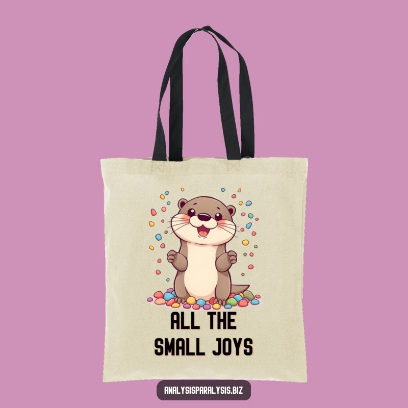 Funny Otter Juggling Tote Bag: Cheerful Acrobat Carry-All, an Absurdly Fun Gift