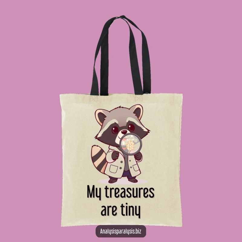 Funny Raccoon Scientist Tote Bag: Tiny Lab Bag, a Practical and Funny Gift